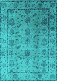 Oriental Turquoise Industrial Rug, urb3166turq