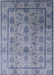 Mid-Century Modern Blue Gray Oriental Rug, urb3166