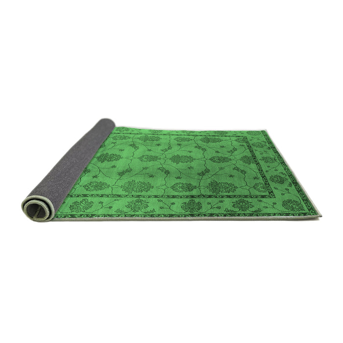 Sideview of Oriental Emerald Green Industrial Rug, urb3166emgrn