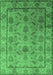 Machine Washable Oriental Emerald Green Industrial Area Rugs, wshurb3166emgrn