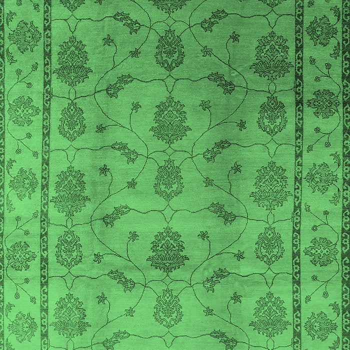 Machine Washable Oriental Emerald Green Industrial Area Rugs, wshurb3166emgrn