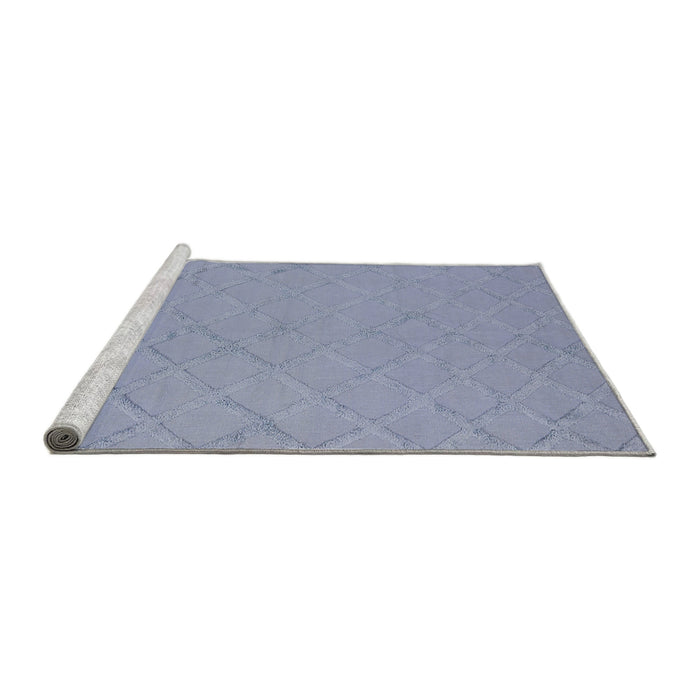 Sideview of Machine Washable Industrial Modern Light Purple Blue Rug, wshurb3167