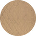 Round Oriental Brown Industrial Rug, urb3167brn