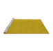 Sideview of Machine Washable Oriental Yellow Industrial Rug, wshurb3167yw