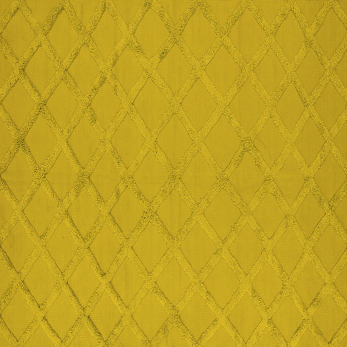 Square Machine Washable Oriental Yellow Industrial Rug, wshurb3167yw