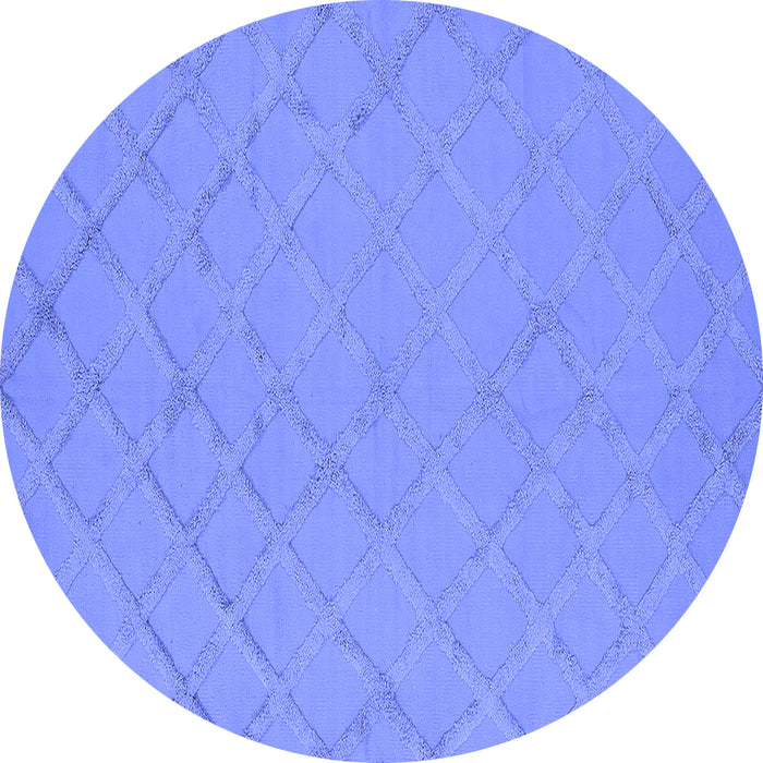 Round Oriental Blue Industrial Rug, urb3167blu
