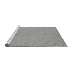 Sideview of Machine Washable Oriental Gray Industrial Rug, wshurb3167gry