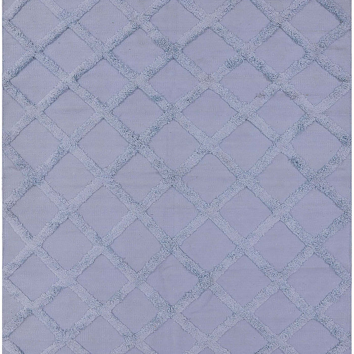 Mid-Century Modern Light Purple Blue Oriental Rug, urb3167