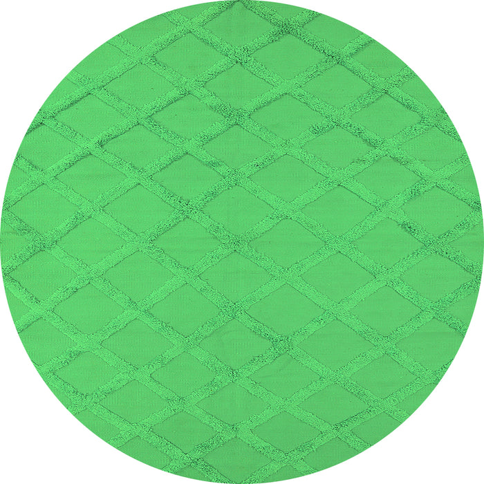 Round Oriental Green Industrial Rug, urb3167grn