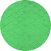 Round Oriental Green Industrial Rug, urb3167grn