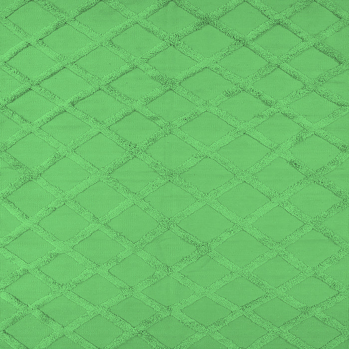 Square Oriental Emerald Green Industrial Rug, urb3167emgrn