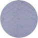 Round Mid-Century Modern Light Purple Blue Oriental Rug, urb3167