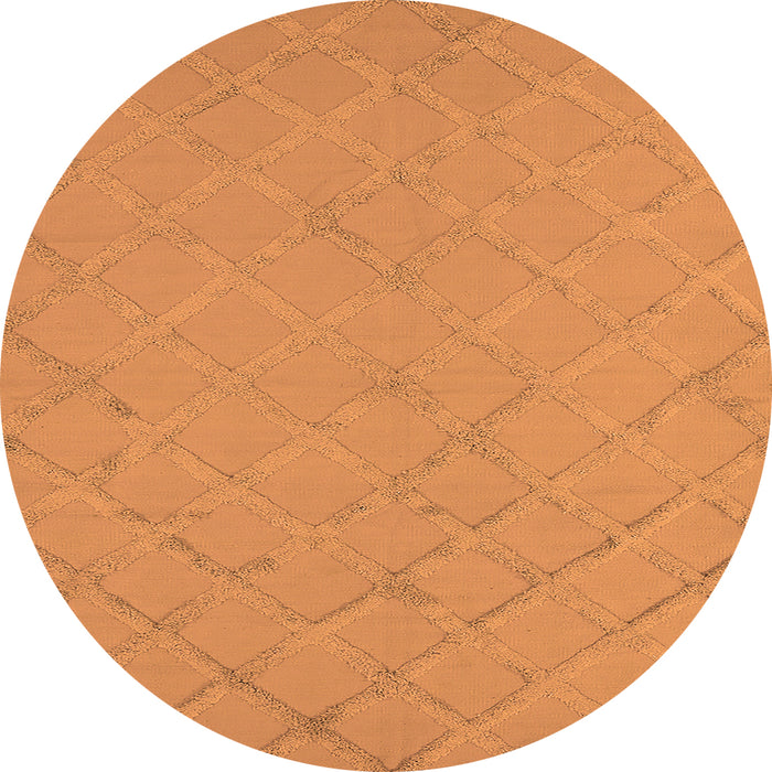 Round Oriental Orange Industrial Rug, urb3167org