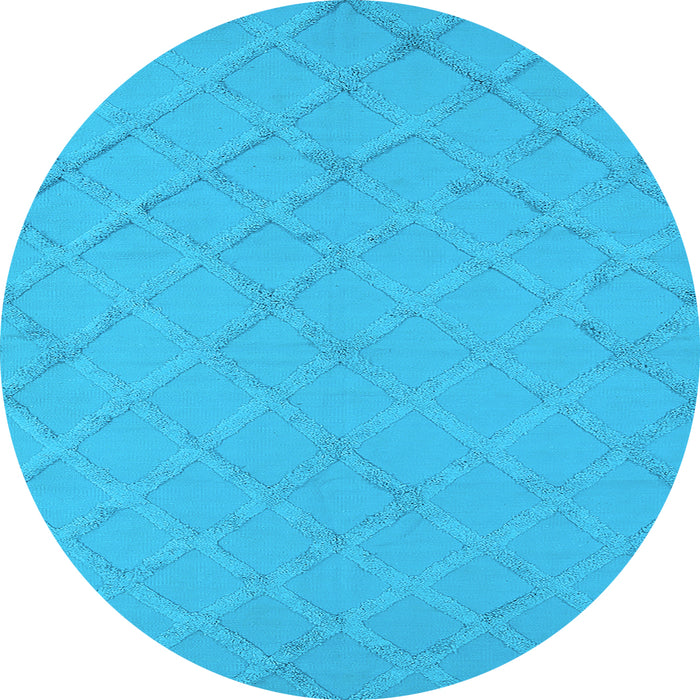 Round Oriental Light Blue Industrial Rug, urb3167lblu