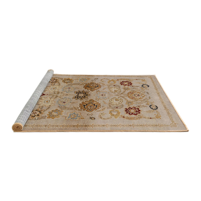 Sideview of Machine Washable Industrial Modern Light Brown Rug, wshurb3168