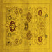 Square Oriental Yellow Industrial Rug, urb3168yw