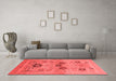 Industrial Red Washable Rugs