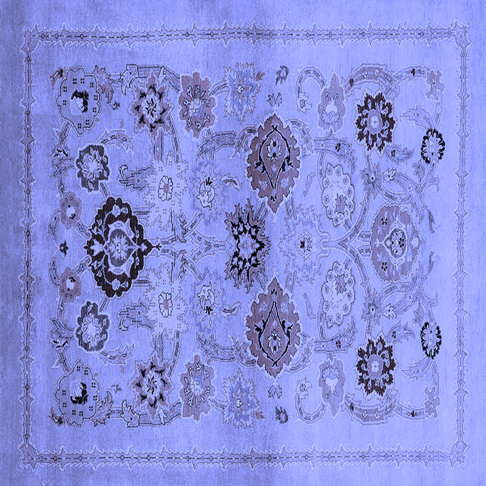 Square Oriental Blue Industrial Rug, urb3168blu
