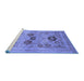 Sideview of Machine Washable Oriental Blue Industrial Rug, wshurb3168blu