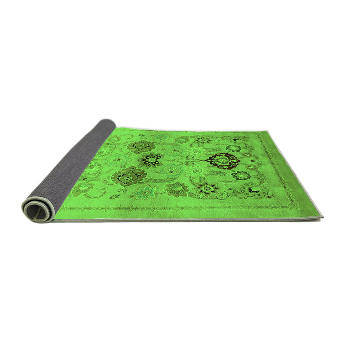 Sideview of Oriental Green Industrial Rug, urb3168grn