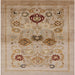 Square Mid-Century Modern Light Brown Oriental Rug, urb3168