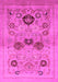 Machine Washable Oriental Pink Industrial Rug, wshurb3168pnk