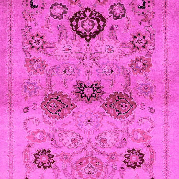 Machine Washable Oriental Pink Industrial Rug, wshurb3168pnk