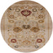 Round Machine Washable Industrial Modern Light Brown Rug, wshurb3168