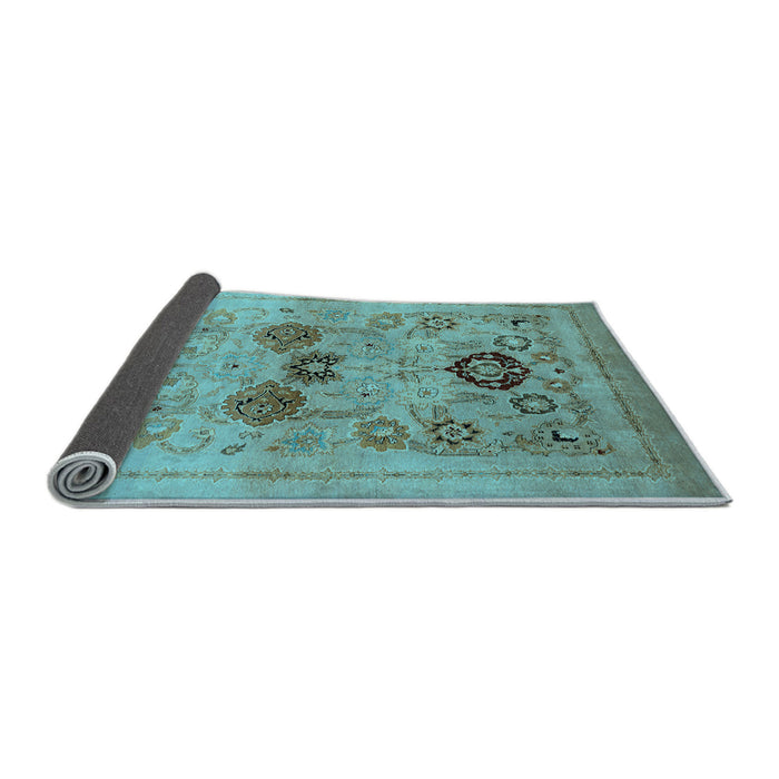 Sideview of Oriental Light Blue Industrial Rug, urb3168lblu