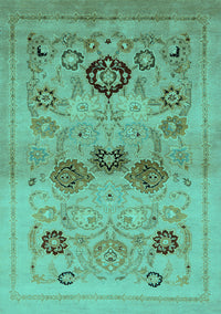 Oriental Turquoise Industrial Rug, urb3168turq