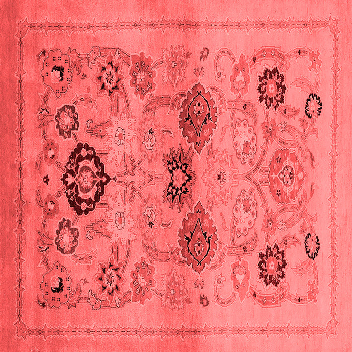 Machine Washable Oriental Red Industrial Rug, wshurb3168red