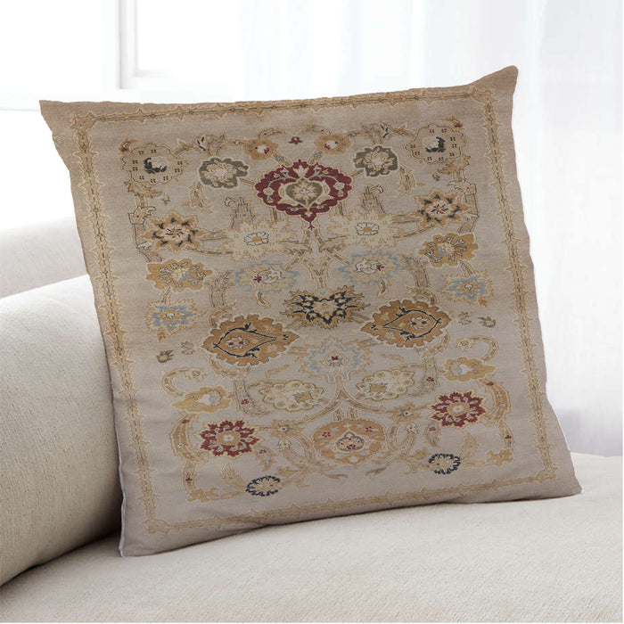 Lifestyle Image of Mid-Century Modern Urban Square Light Brown Throw Pillow, 18 inch by 18 inch, pwurb3168