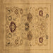 Square Oriental Brown Industrial Rug, urb3168brn