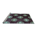 Sideview of Machine Washable Oriental Light Blue Industrial Rug, wshurb3169lblu