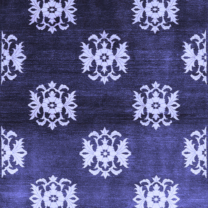 Machine Washable Oriental Blue Industrial Rug, wshurb3169blu
