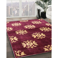 Mid-Century Modern Red Oriental Rug, urb3169