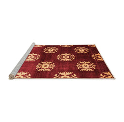 Sideview of Machine Washable Oriental Orange Industrial Area Rugs, wshurb3169org