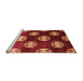 Sideview of Machine Washable Oriental Orange Industrial Area Rugs, wshurb3169org