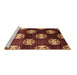 Sideview of Machine Washable Oriental Brown Industrial Rug, wshurb3169brn