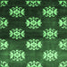 Square Machine Washable Oriental Emerald Green Industrial Area Rugs, wshurb3169emgrn