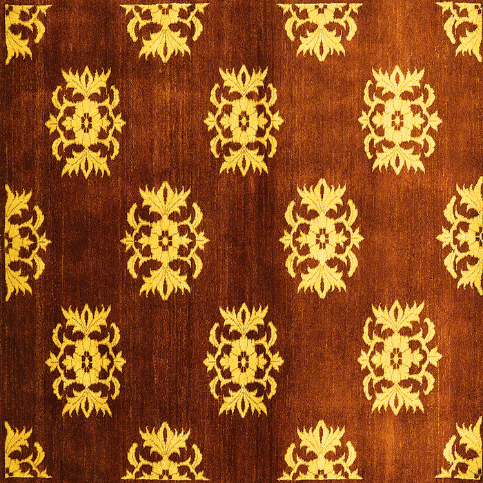 Square Oriental Yellow Industrial Rug, urb3169yw