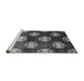 Sideview of Machine Washable Oriental Gray Industrial Rug, wshurb3169gry