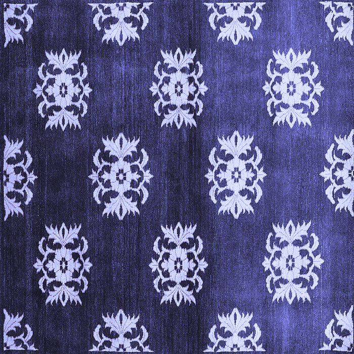 Square Oriental Blue Industrial Rug, urb3169blu