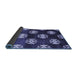 Sideview of Oriental Blue Industrial Rug, urb3169blu