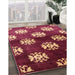 Mid-Century Modern Red Oriental Rug in Family Room, urb3169