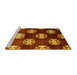 Sideview of Machine Washable Oriental Yellow Industrial Rug, wshurb3169yw