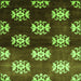 Square Machine Washable Oriental Green Industrial Area Rugs, wshurb3169grn