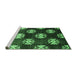 Sideview of Machine Washable Oriental Emerald Green Industrial Area Rugs, wshurb3169emgrn