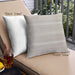 Front View of Mid-Century Modern Urban Square White Gold Throw Pillow, 18 inch by 18 inch, pwurb316