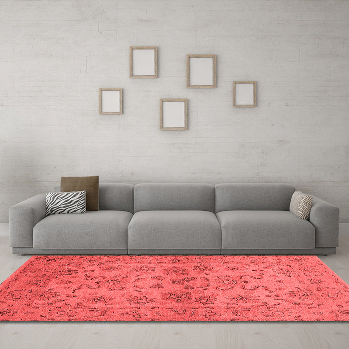 Industrial Red Washable Rugs